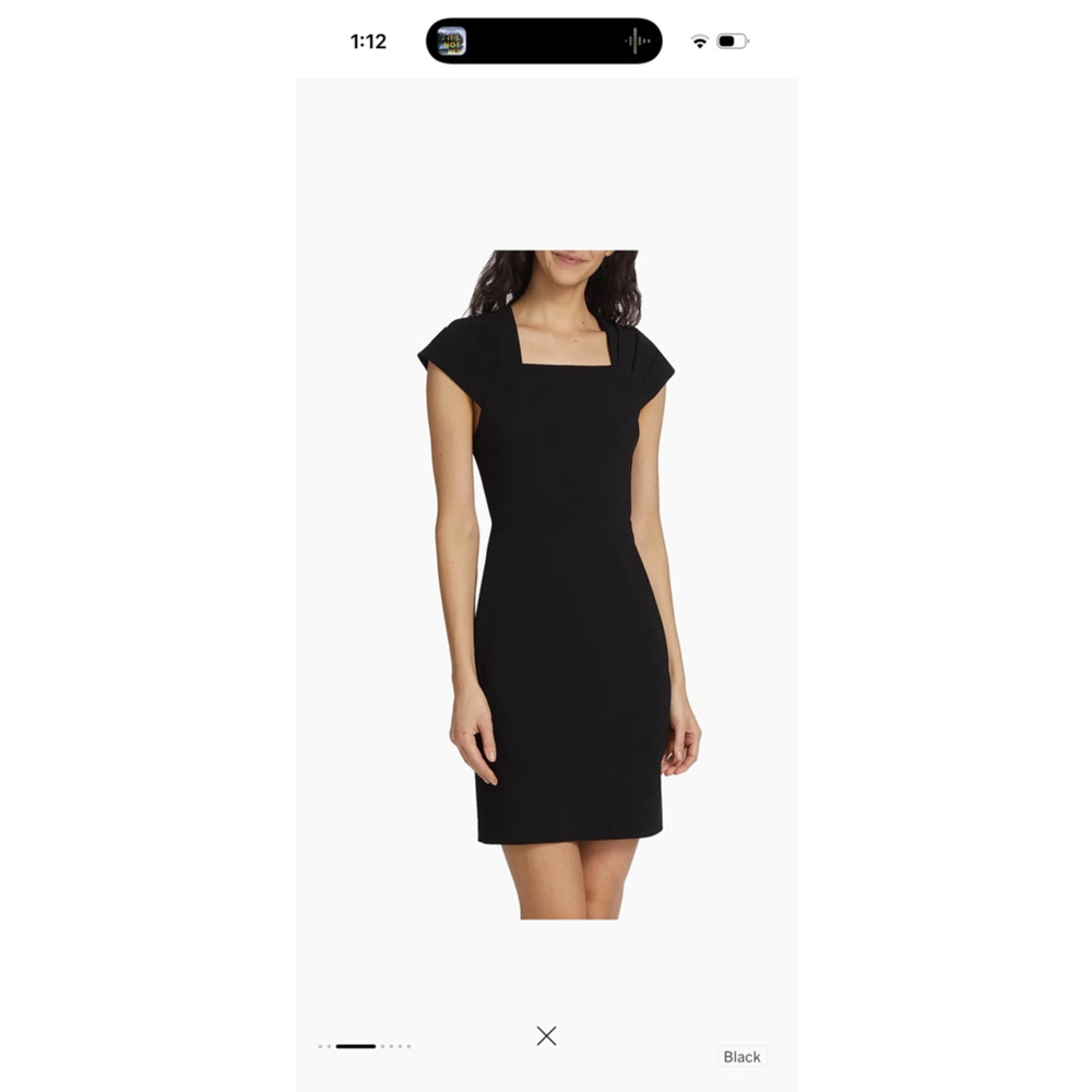 Alice + Olivia Kiro Pleated Shoulder Dress
